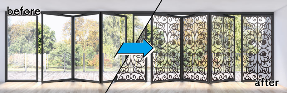 ガラスフィルム before after