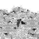 ガラス目隠し用シールのドット柄で格好良いデザイン