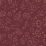 花柄の赤いガラス貼り用フィルムで日よけにも