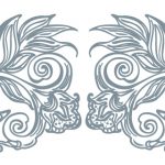 和風アジアンな窓ガラスシールステッカー