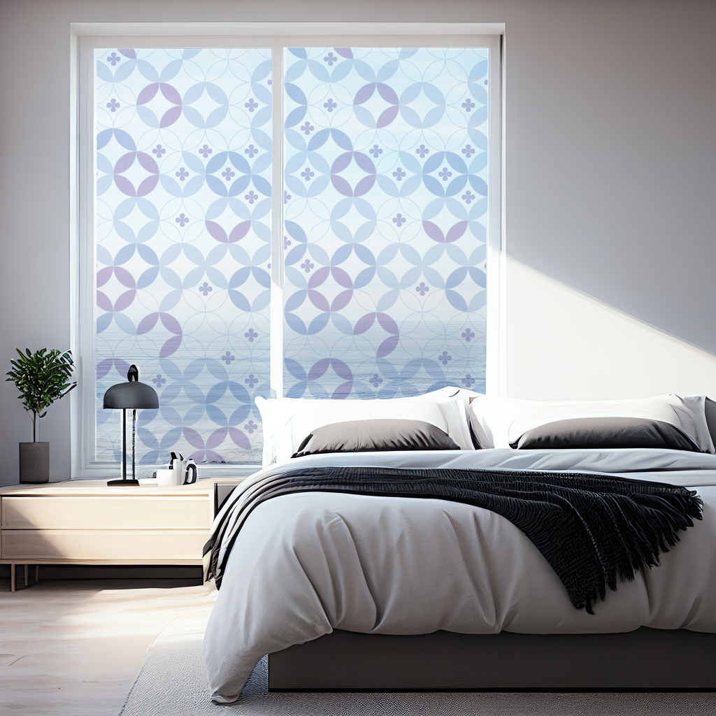 朝顔のガラスフィルム