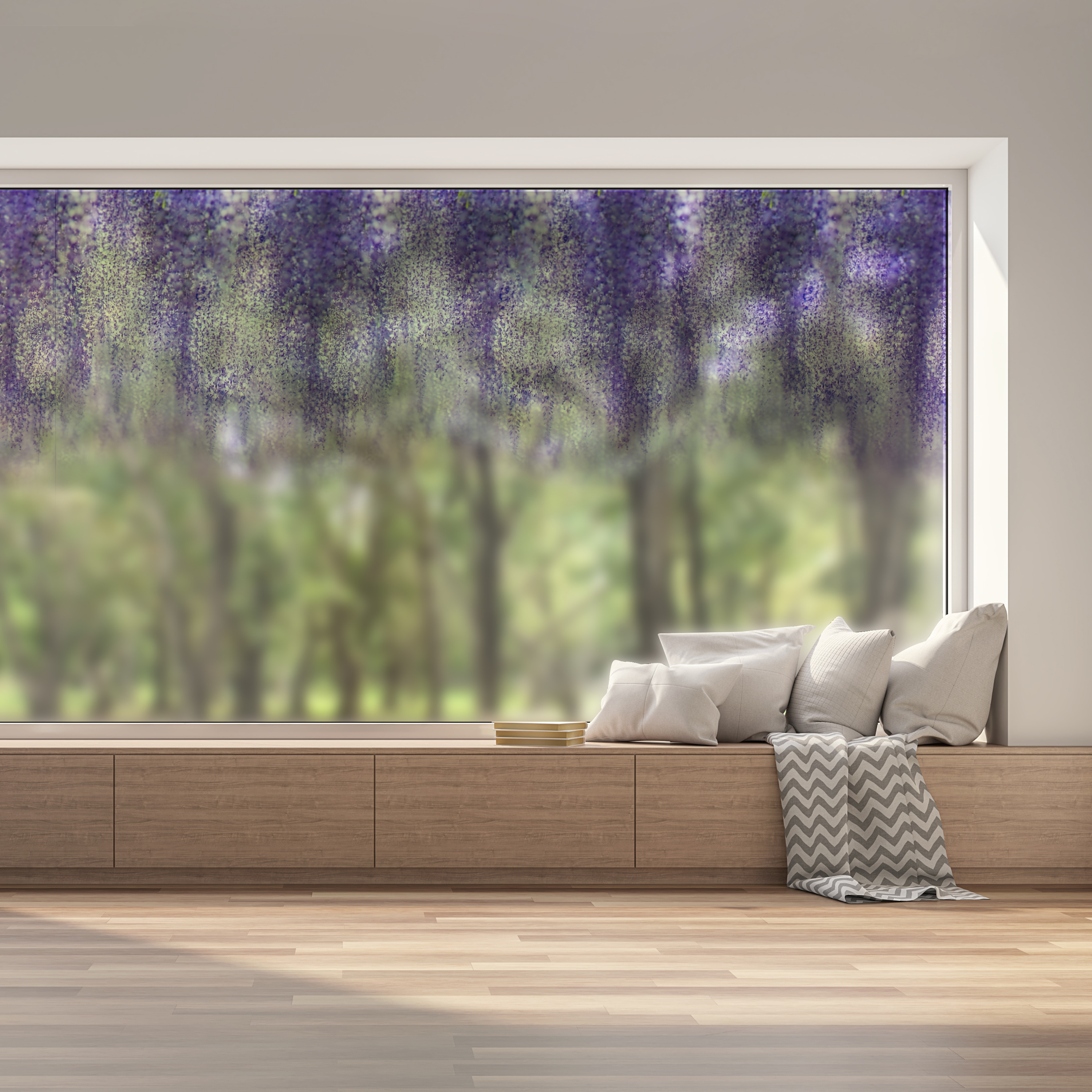 藤の花のガラスフィルム