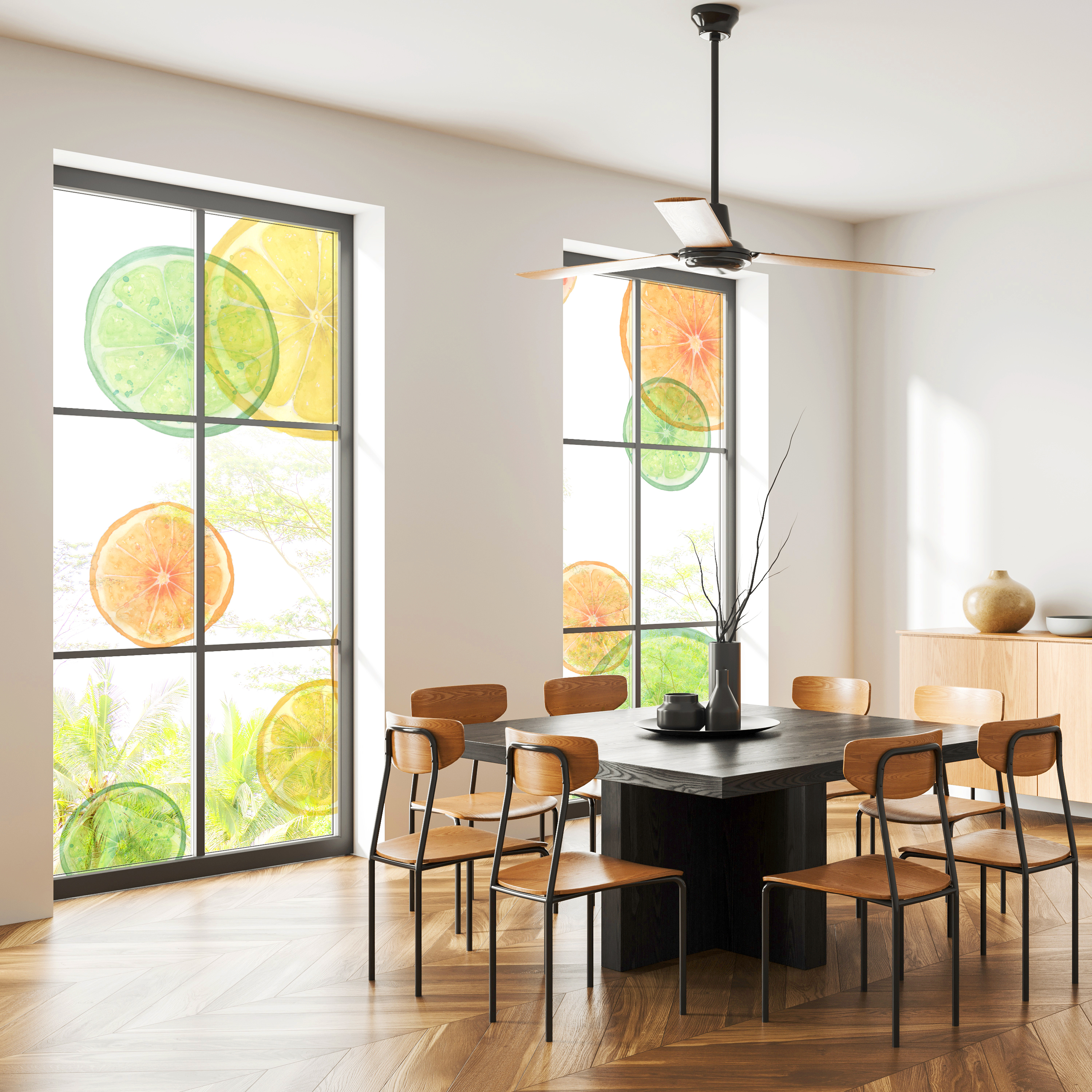 フルーツ柄のガラスフィルム