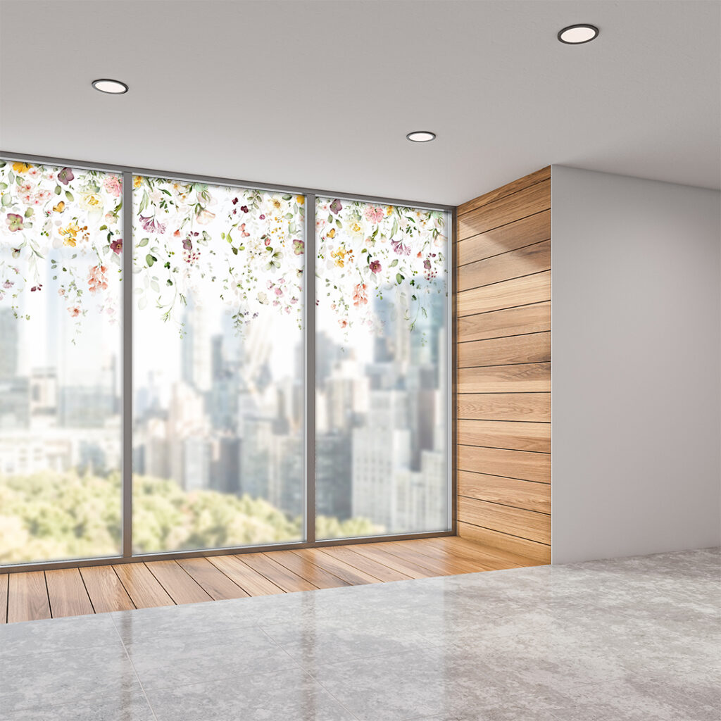 花のガラスフィルム