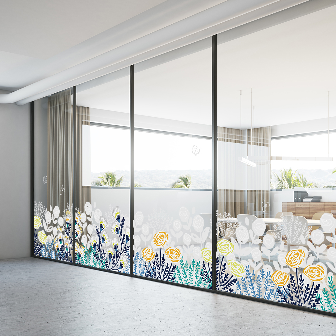 花のガラスフィルム