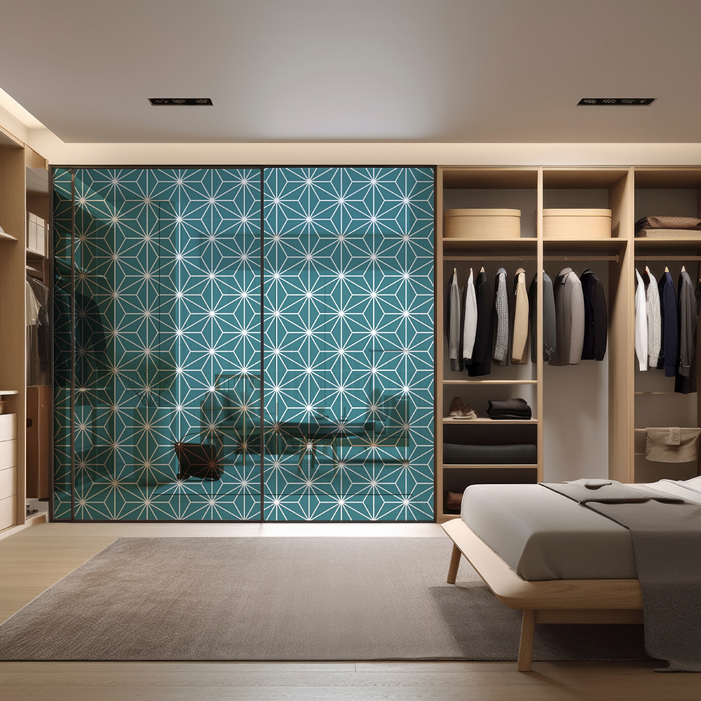 麻の葉のガラスフィルム