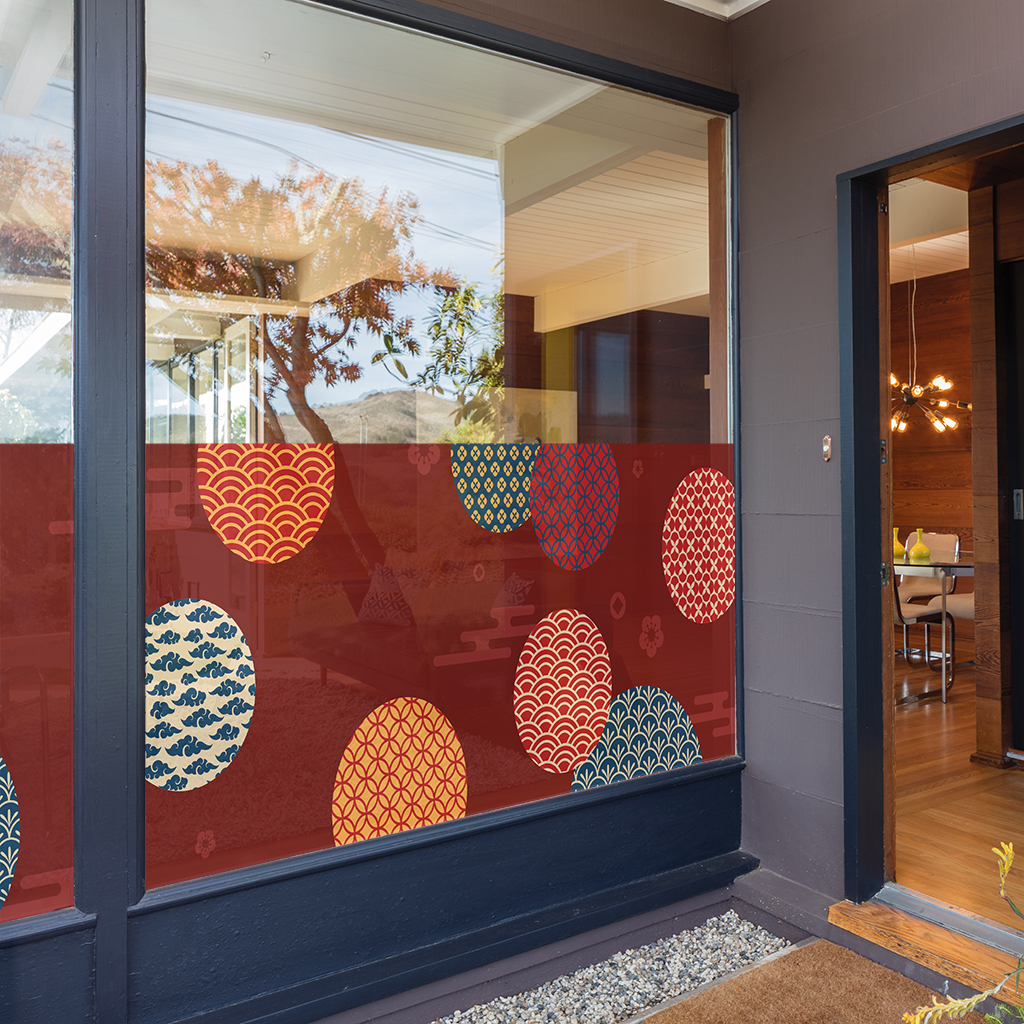 和柄のガラスフィルム