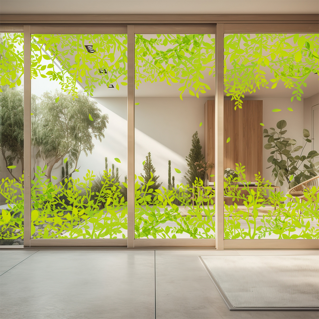 植物のガラスフィルム