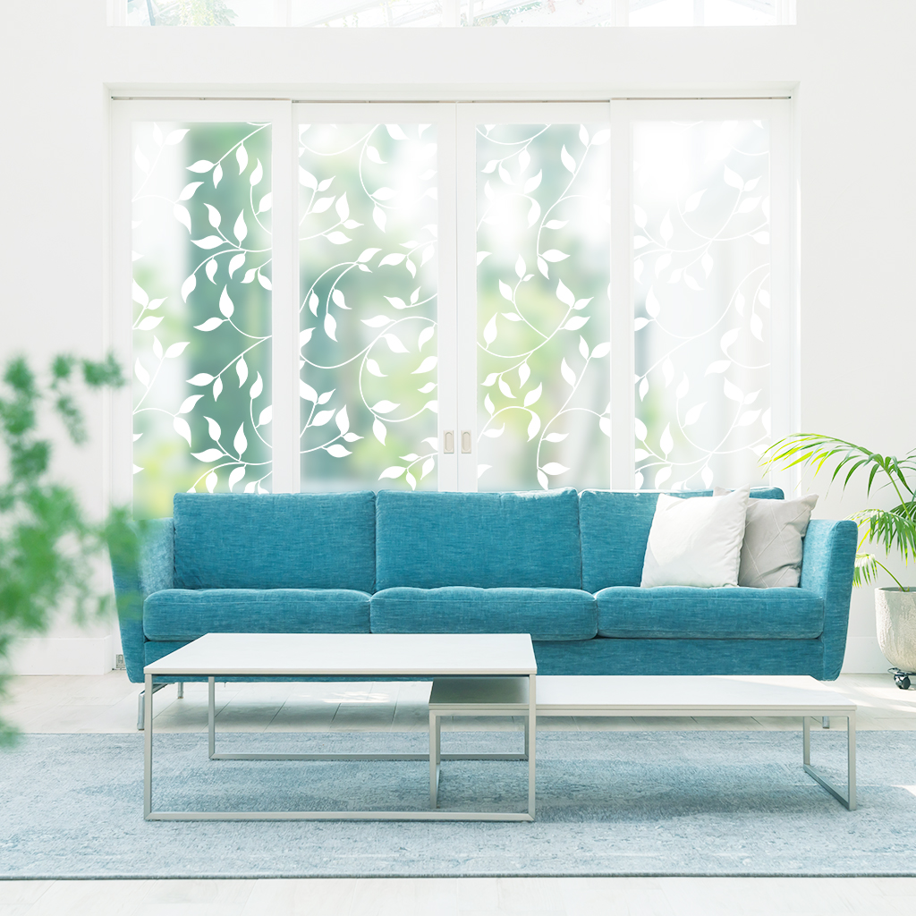 植物柄のガラスフィルム