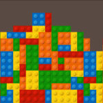 可愛いブロックのデザインのガラスフィルム