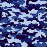 ブルーの迷彩柄のガラスフィルム