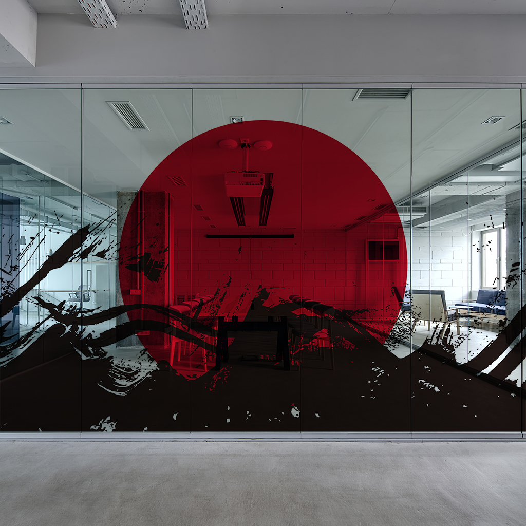 和モダンのガラスフィルム