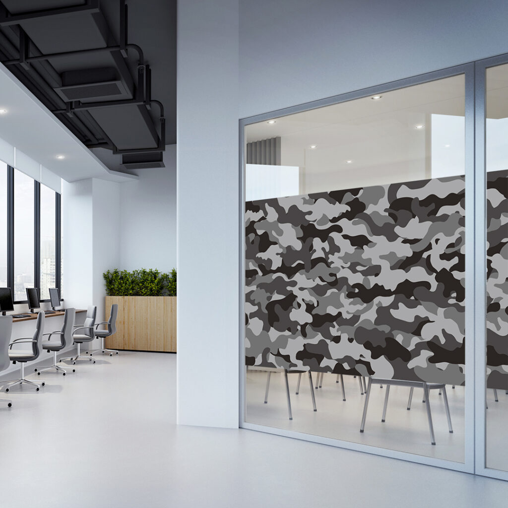 迷彩柄のガラスフィルム