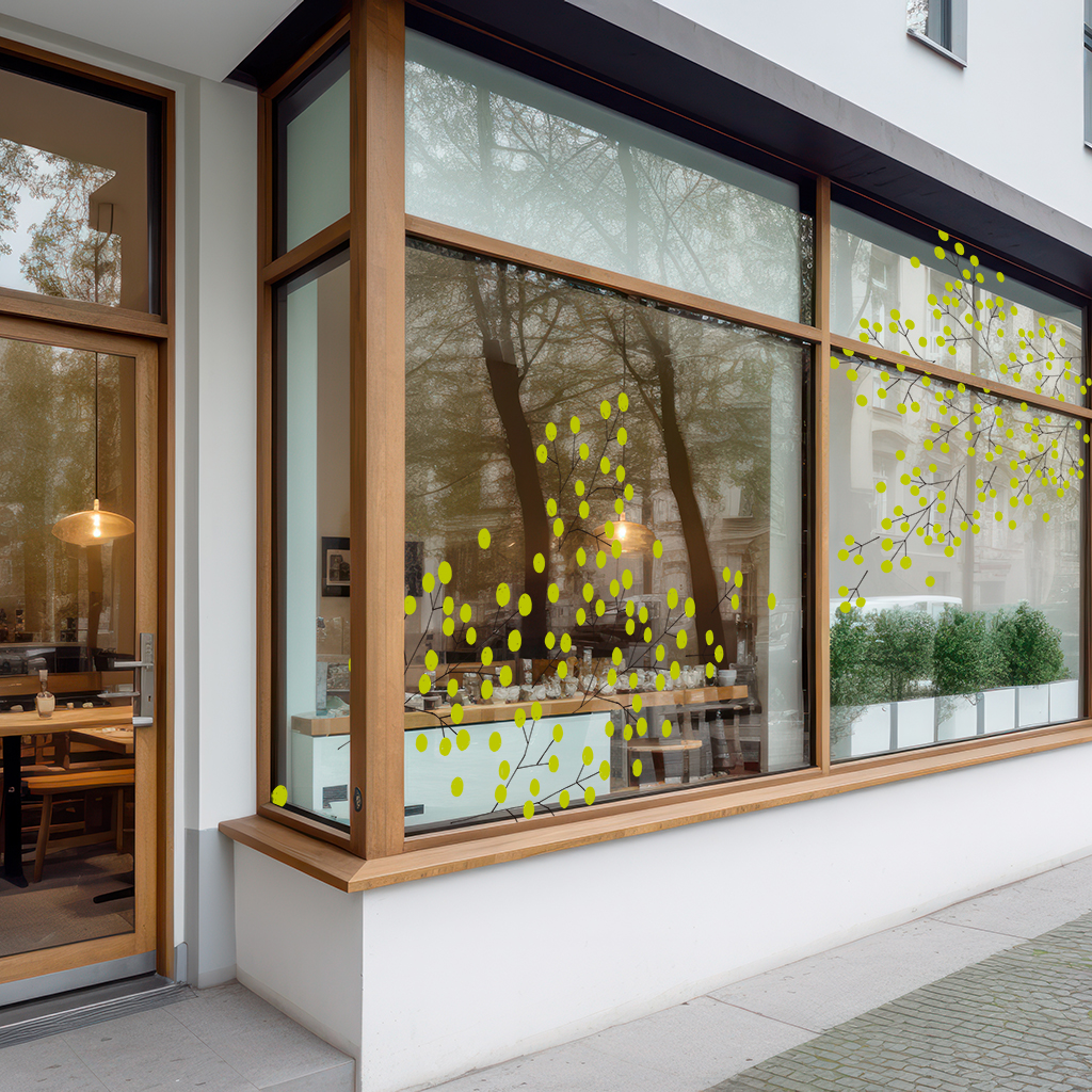 木のみモチーフのお洒落なガラスフィルム