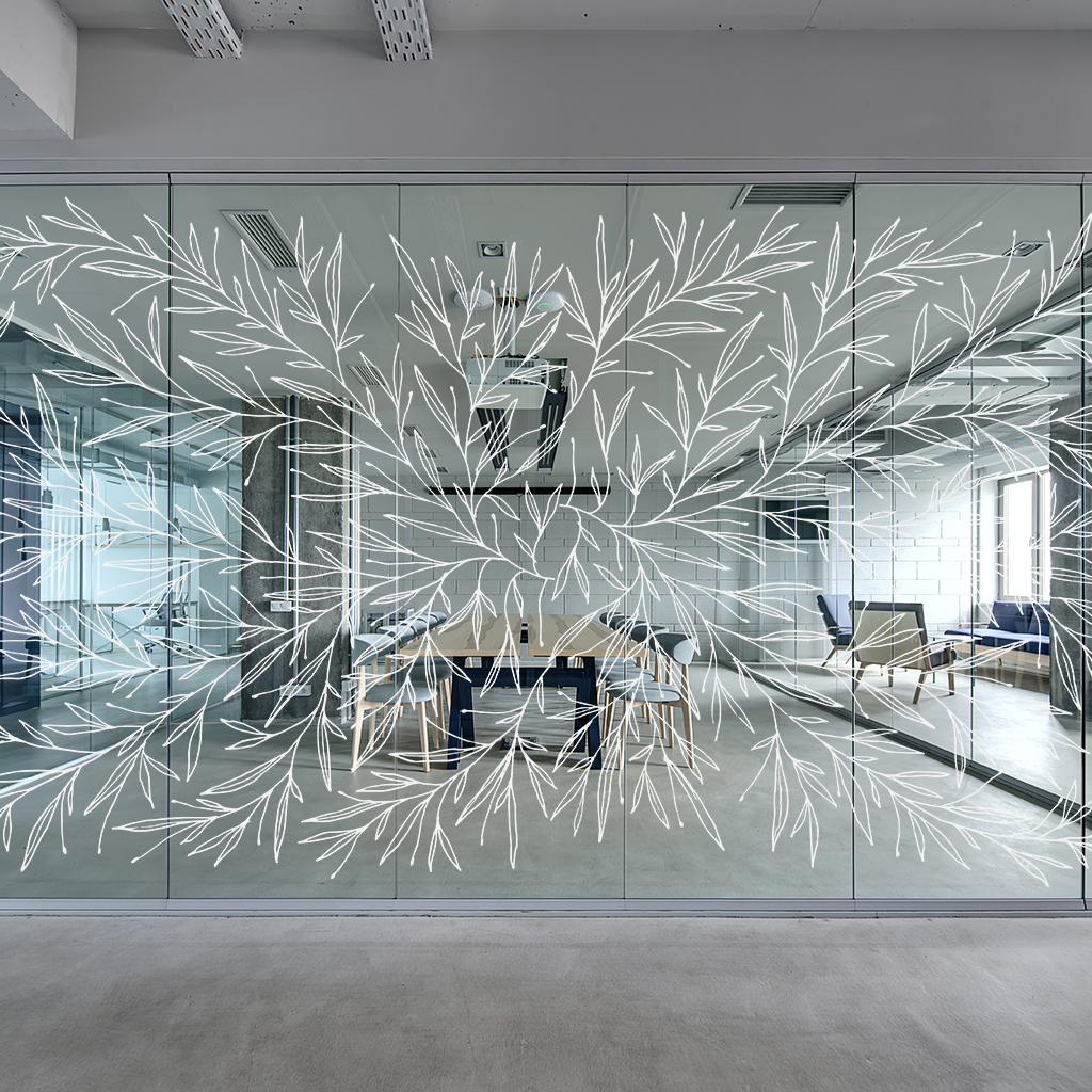 ラフな線画の葉のデザイン