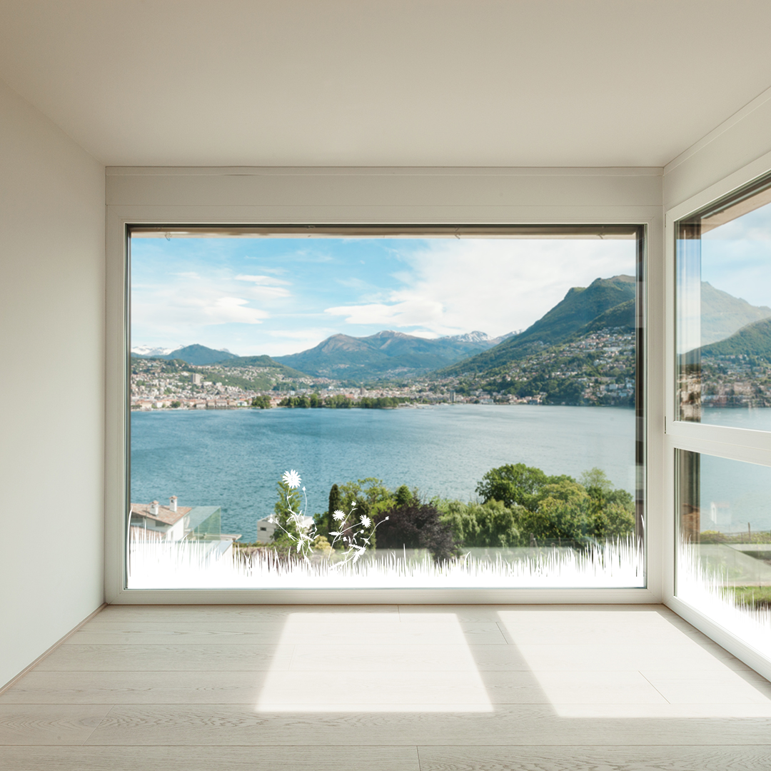 草原のガラスフィルム