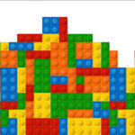 可愛いブロックのデザインのガラスフィルム