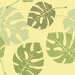 大きなモンステラの葉のデザイン