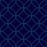 藍色の七宝柄のデザインクロス