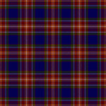 赤と青のタータンチェックのデザイン