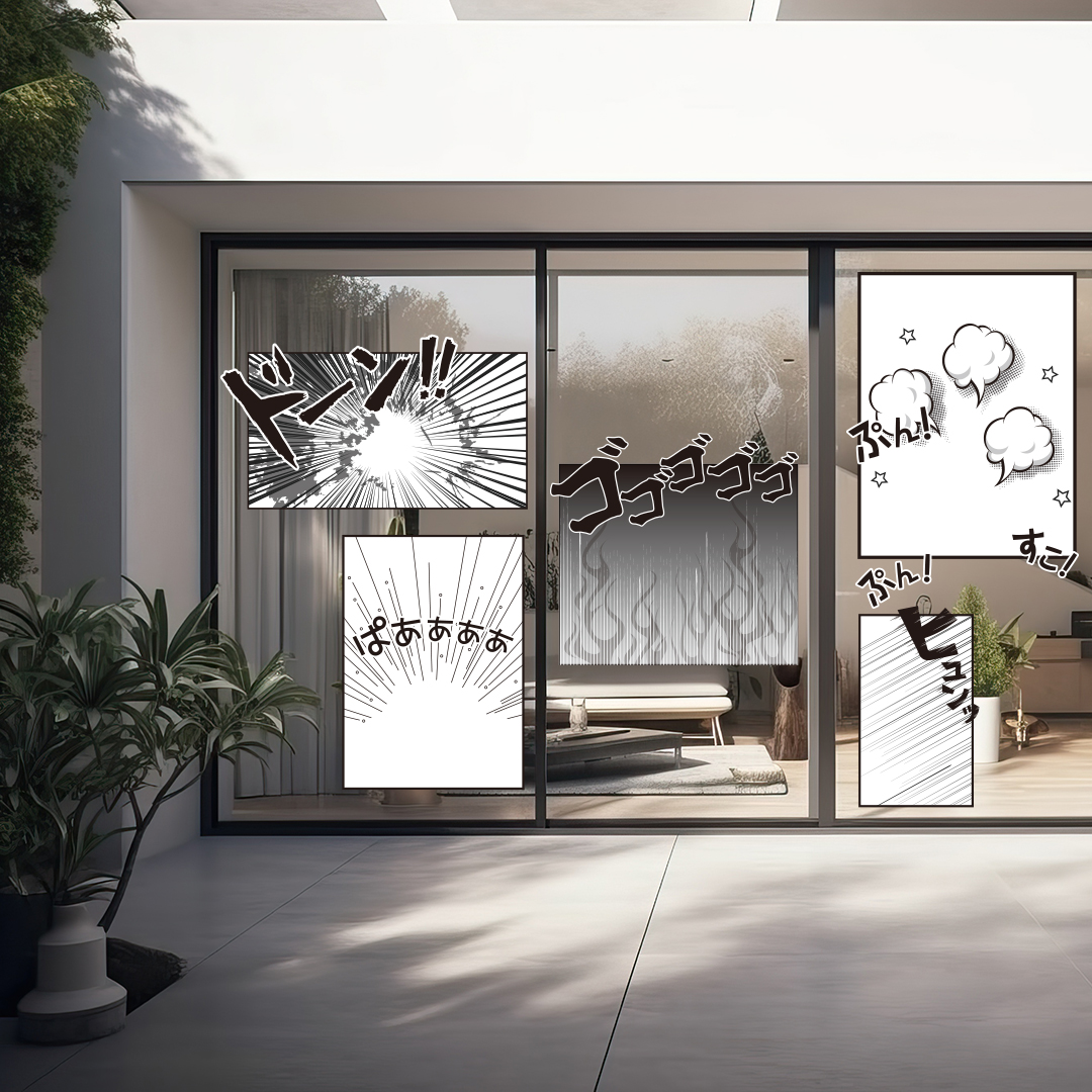 ポップなコミックのガラスフィルム