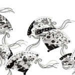 京友禅の扇のガラスフィルム