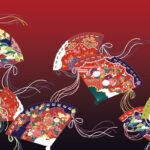 京友禅の扇のデザイン