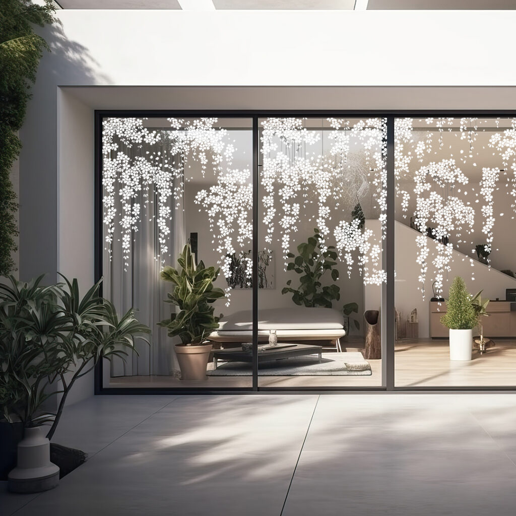 舞い散る桜のガラスフィルム