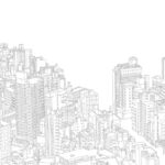 街並みのガラスフィルム