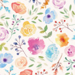 カラフルなお花のガラスフィルム