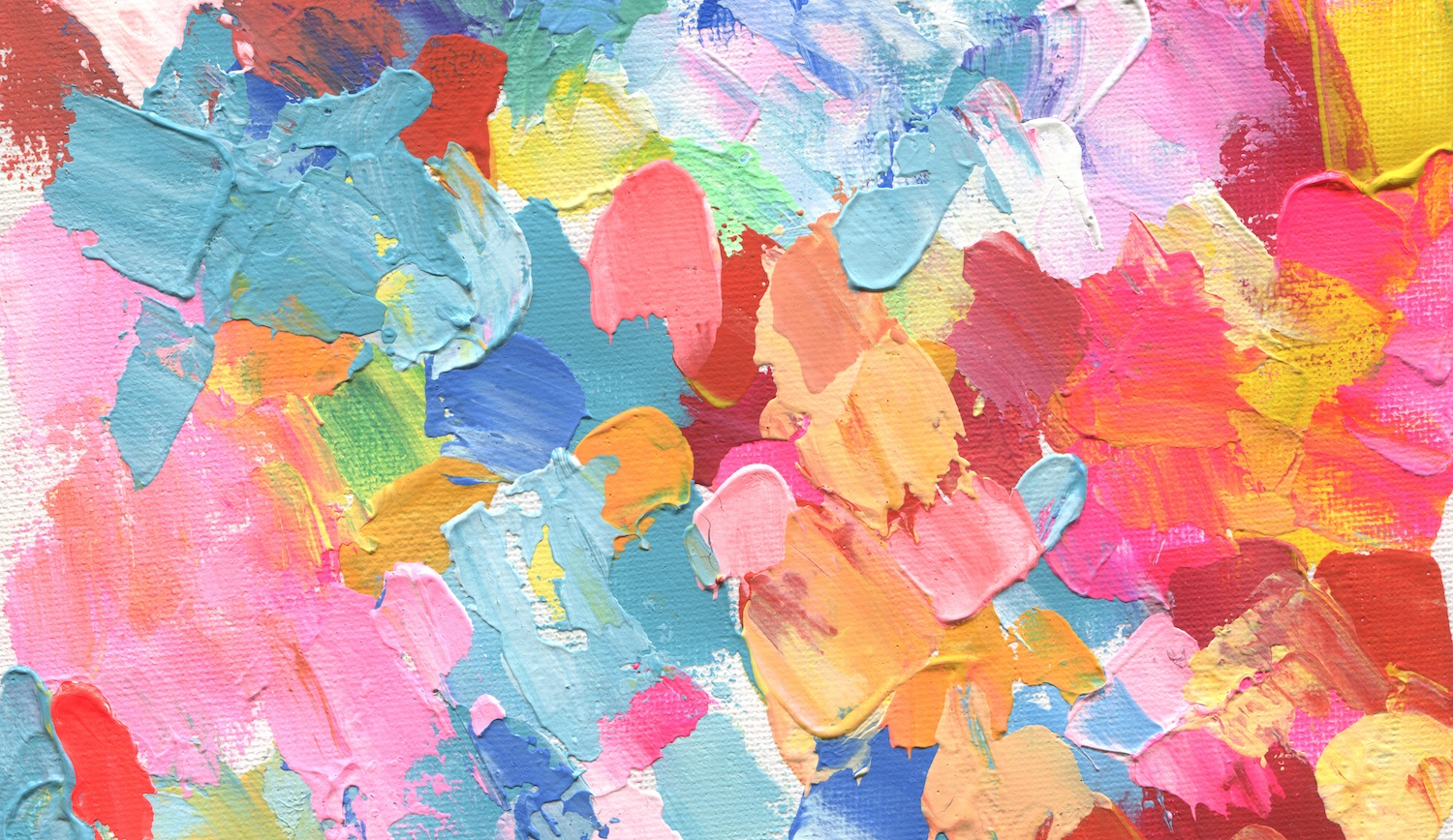 カラフルな絵の具