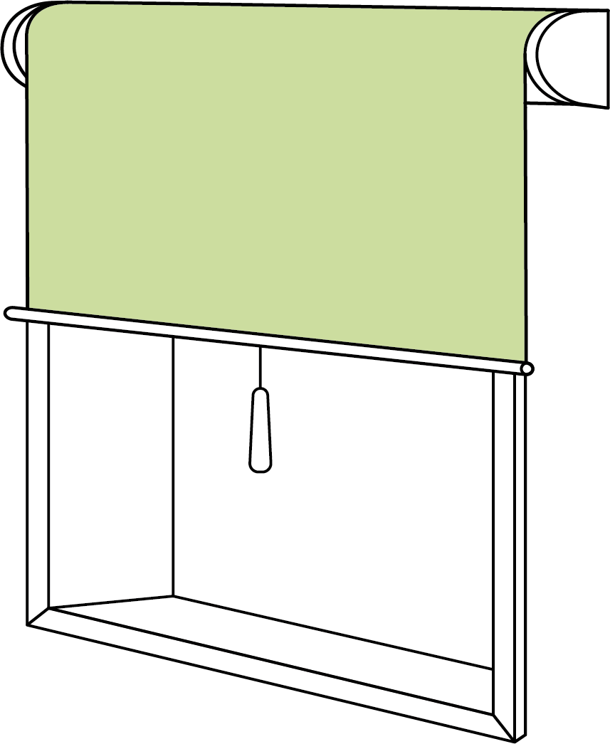 ロールスクリーン正面付け