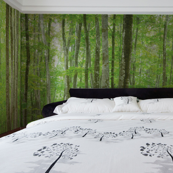寝室　壁紙　森林の壁紙　