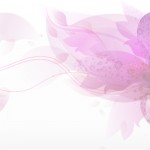 紫の花のイラスト壁紙