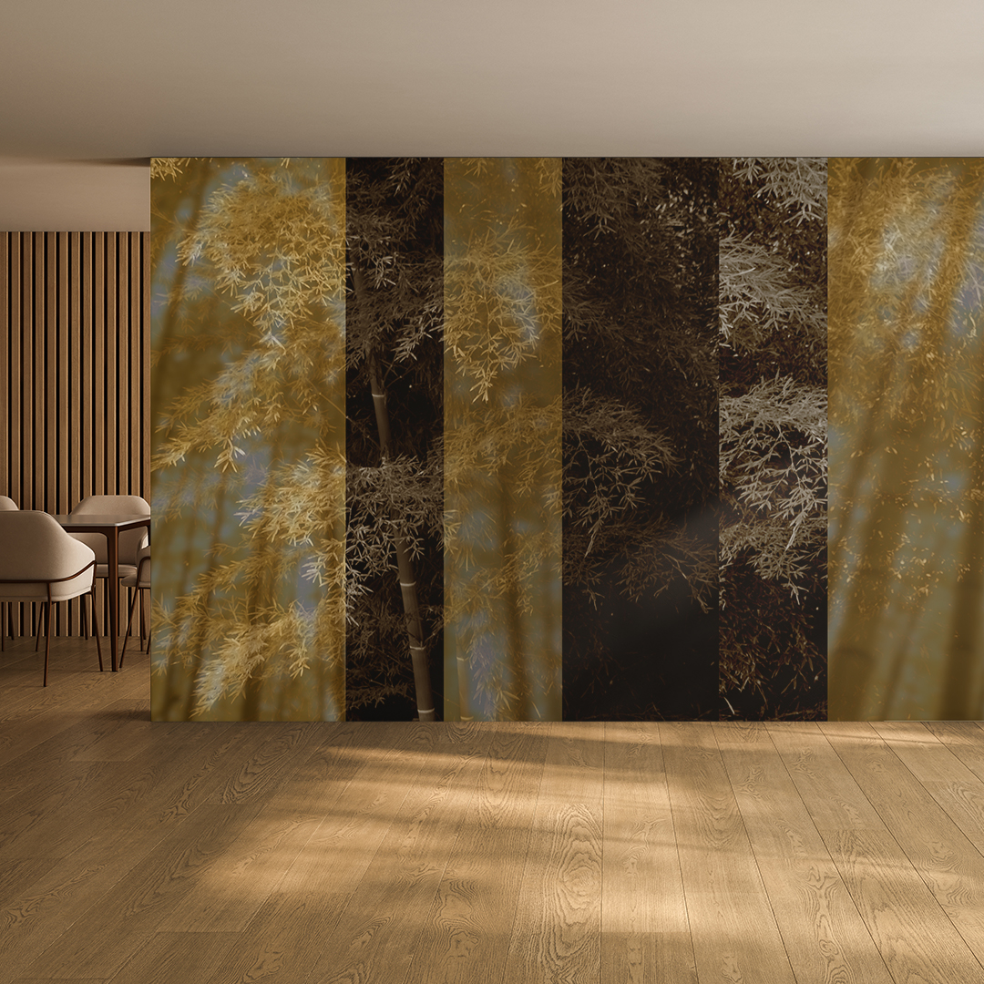 竹の写真コラージュのデザイン壁紙