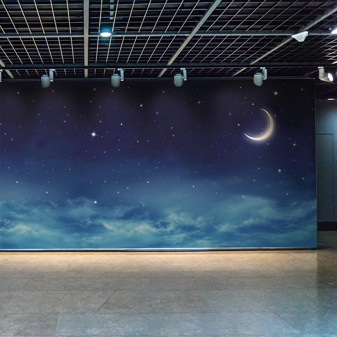 夜空と星と月の壁紙
