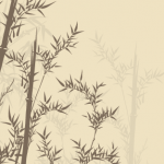 竹と笹の和モダンな壁紙
