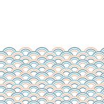 カラフルな青海波のデザイン壁紙