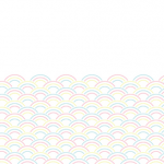 カラフルな青海波のデザイン壁紙