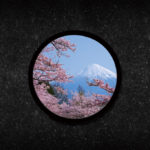日本の四季を写す小窓のデザイン壁紙