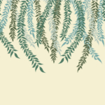 柳の木をイメージしたデザイン壁紙