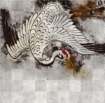 鶴と亀の和モダンのデザイン壁紙