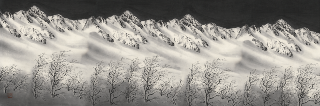 冬の雪嶺