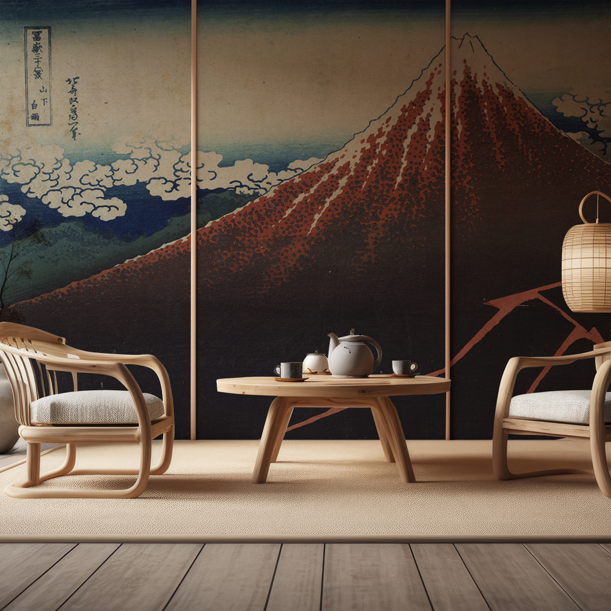 KJ-0139 冨嶽三十六景＿山下白雨/葛飾北斎