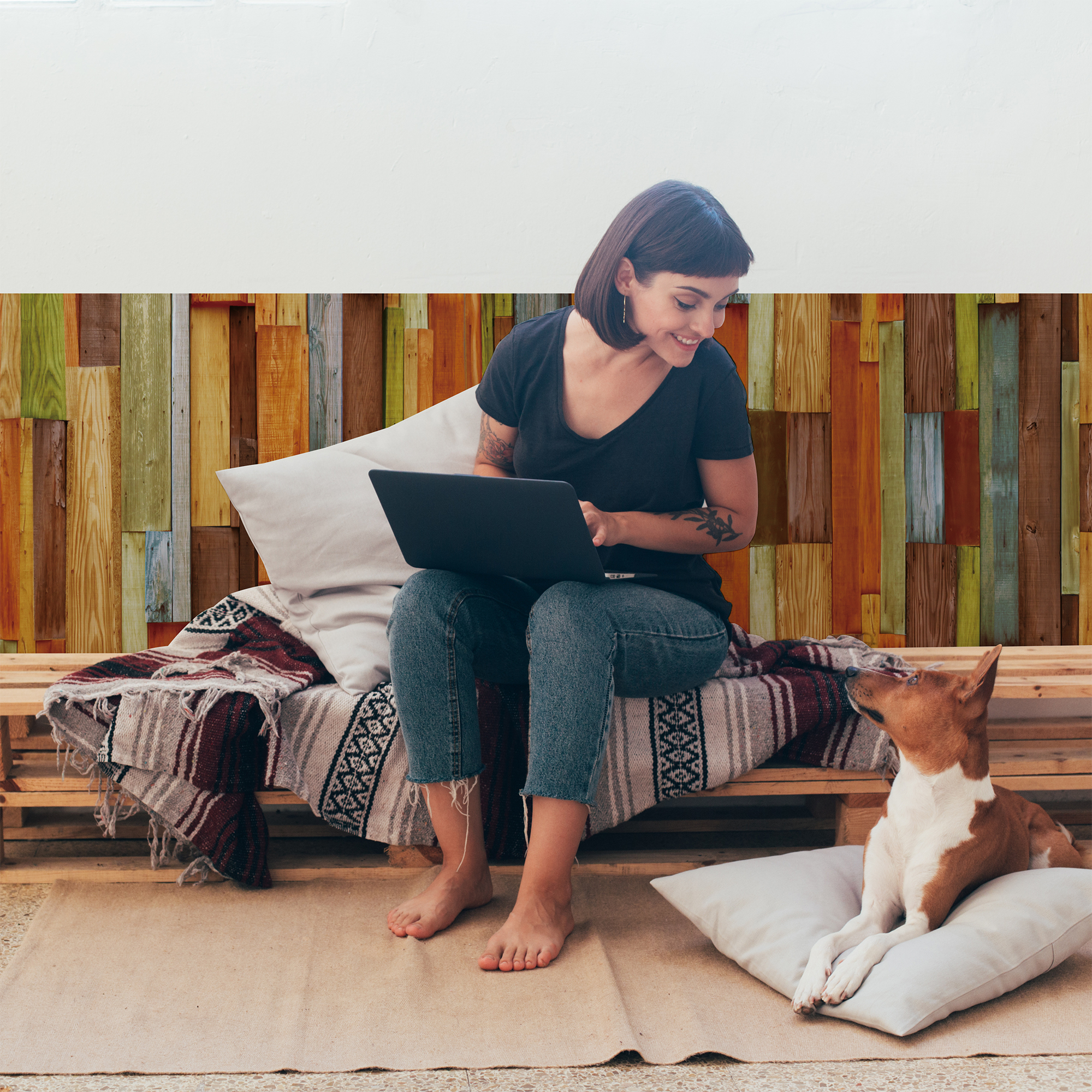 KP-0118 Colorful paint wood