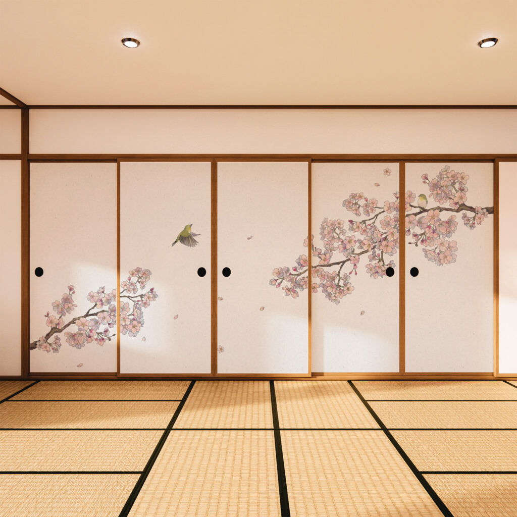 桜のイラストのデザイン壁紙